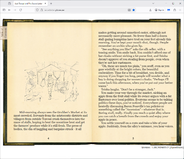 Image of the OpenSilver book version of Jack Toresal and The Secret Letter